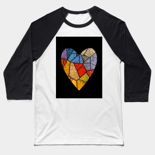 Stained glass heart Baseball T-Shirt